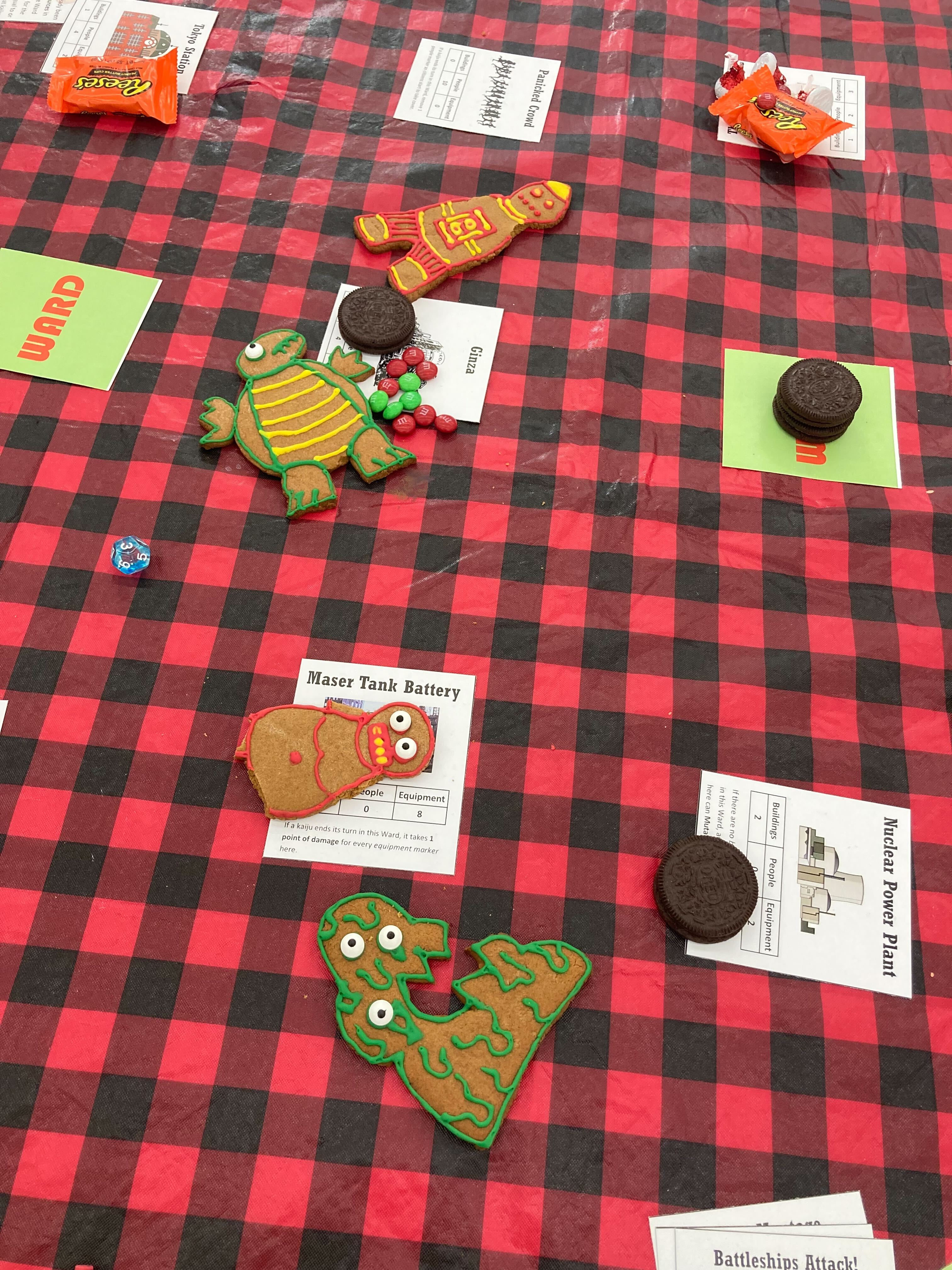 gingerbread kaiju game board