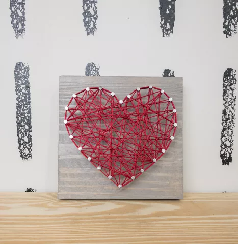 Valentine String Heart Craft - Salem Library