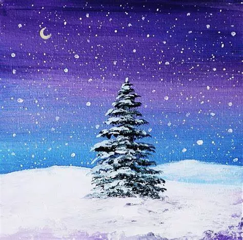 Winter Scene Painting - Salem Branch