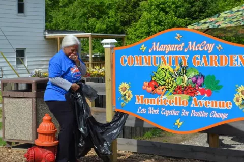 Participate on a community garden 
