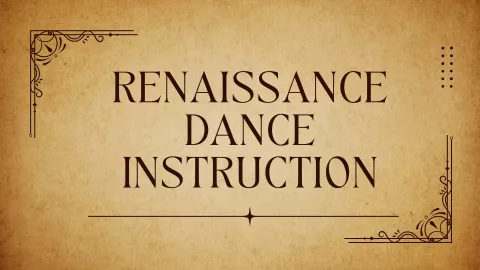 Renaissance Dance Instruction